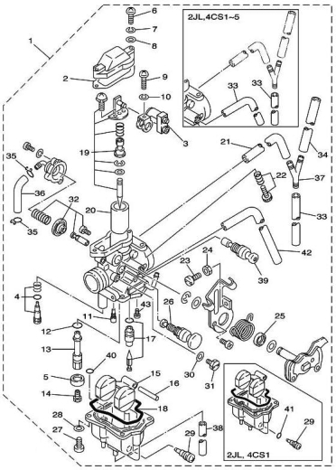 Vergaserreparatursatz (Y24P-5) Vollsatz