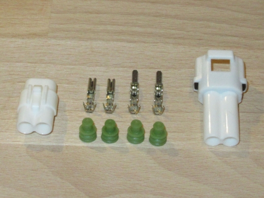 Stecker 2,3 mm wasserabweisend 2-polig