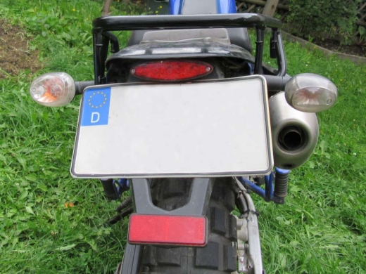 Kennzeichenhalter mit Rückleuchte, Schutzblechverlängerung