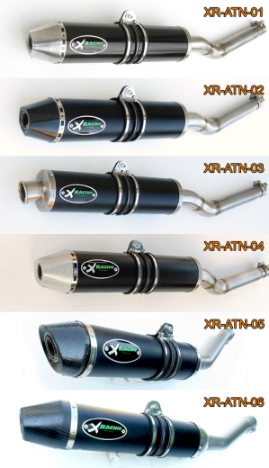 Complete - Alumimium Color Black - Round Muffler With EG Approval