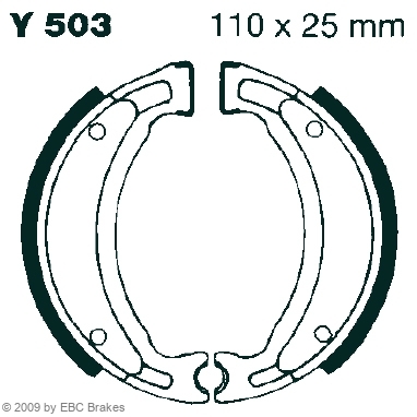 Bremsbacken (110 x 25 mm) Y503G (Water Grooved)