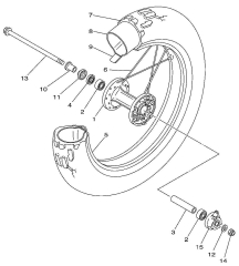 Radlagersatz - Vorderrad (Scheibenbremse)