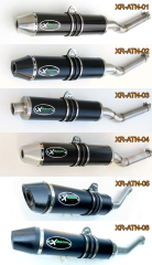 SlipOn - Alumimium Color Black - Round Muffler With EG Approval