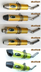Complete - Alumimium Color Yellow - Round Muffler With EG Approval
